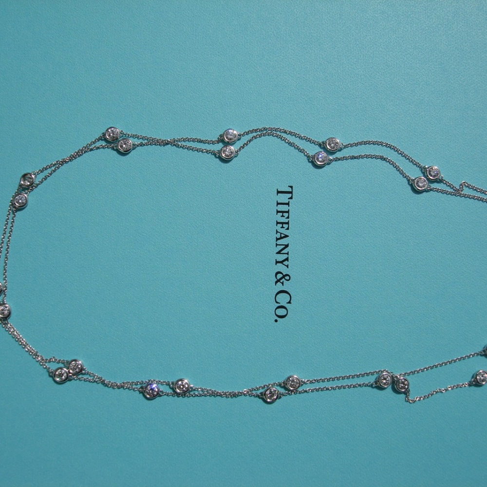 Tiffany & Co Platinum Diamond by the Yard Necklace